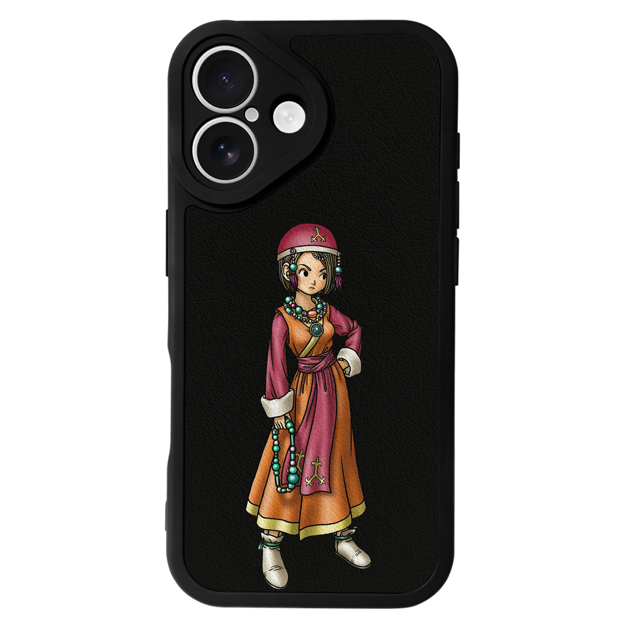 （画像用） ドラゴンクエスト Doragon Kuesuto Dragon Quest 【iPhone 16シリーズ対応】シリコンスマホケース（レザー調） 材質：シリコン